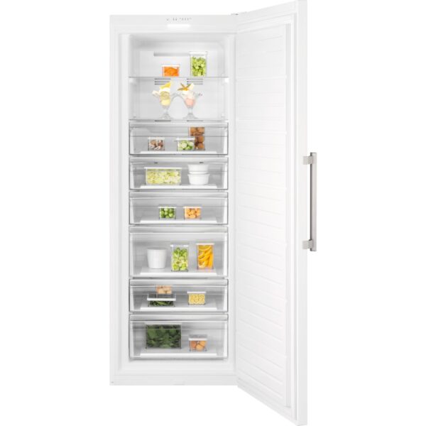 Electrolux Gefrierschrank SG405 Edelstahltürfronten, Seiten silber