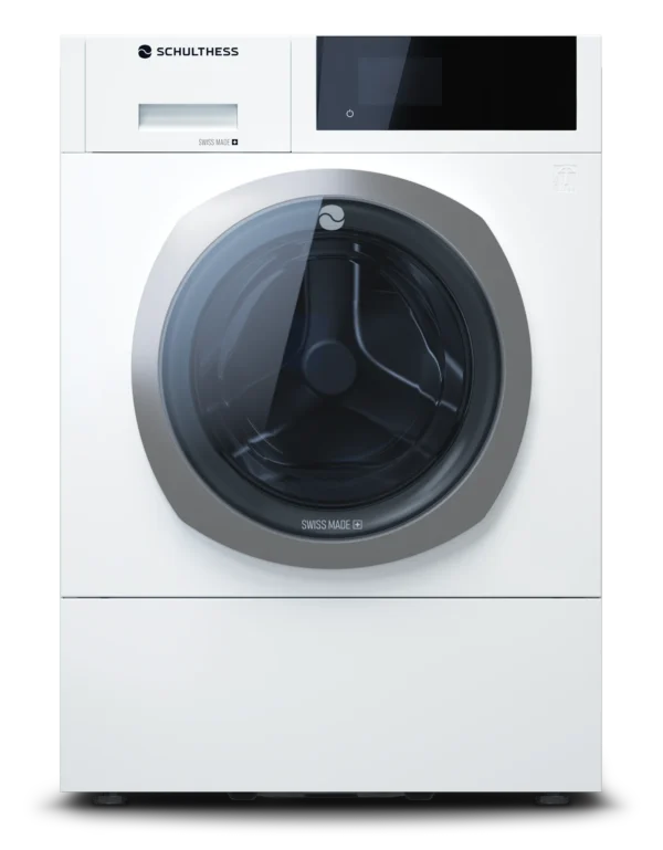 Schulthess Waschmaschine Aquaforce, Türbandung links, Mehrfamilienhaushaltsgerät, Weiss