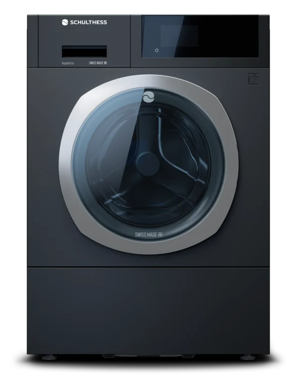 Schulthess Waschmaschine Aquaforce+, Türbandung links, Mehrfamilienhaushaltsgerät, Titan-Rock