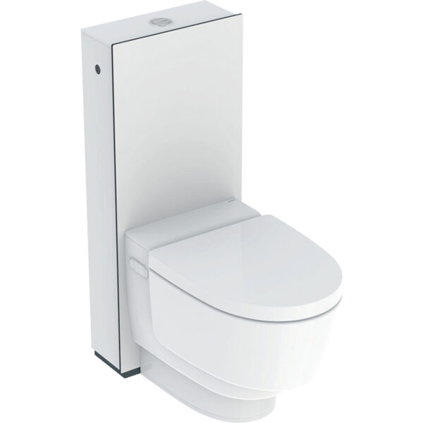 Geberit Dusch WC AquaClean Mera Classic WC-Komplettanlage Stand-WC: weiss-alpin, Hochdruck-Schichtstoffplatte weiss (146.240.11.1)