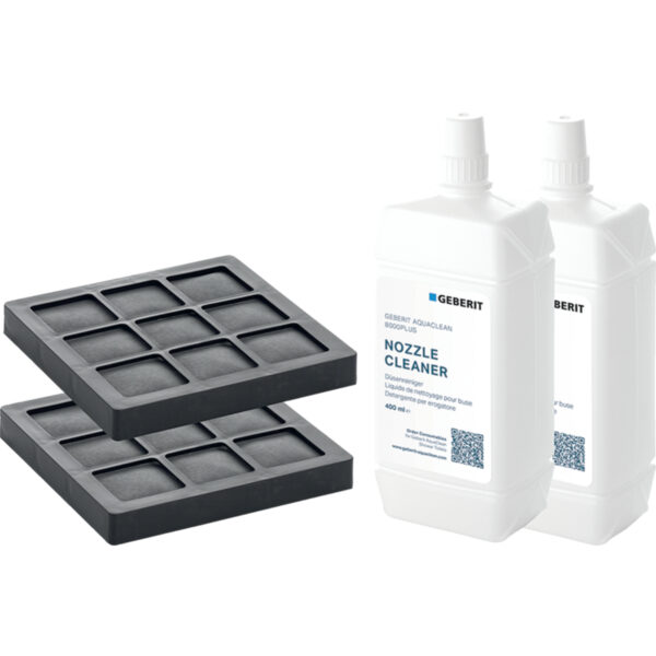 Set Aktivkohlefilter und Düsenreiniger für Geberit AquaClean WC-Komplettanlagen (2 St.)