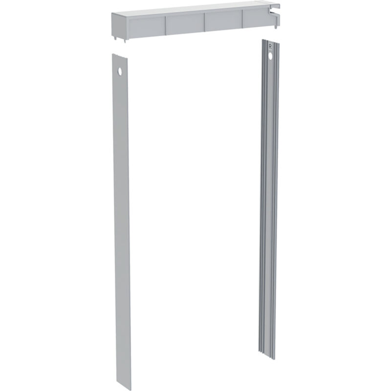 Geberit Monolith Set SPK-Deckel mit Seitenverkleidungen für Geberit Monolith Sanitärmodul für Wand-WC, 101 cm, kundenindividuell: Aluminium gebürstet