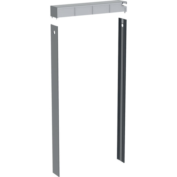 Geberit Monolith Set SPK-Deckel mit Seitenverkleidungen für Geberit Monolith Sanitärmodul für Wand-WC, 101 cm, kundenindividuell: schwarzchrom / Aluminium gebürstet