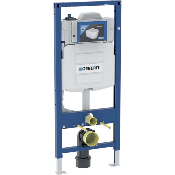 Geberit Duofix Element für Wand-WC, 120 cm, mit Sigma Unterputzspülkasten 12 cm, mit HS30 Hygienespülung, mit einem Wasseranschluss