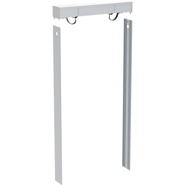 Set Spülkastendeckel mit Seitenverkleidungen, für Geberit Monolith Plus Sanitärmodul für Wand-WC, 101 cm, kundenindividuell: Aluminium gebürstet