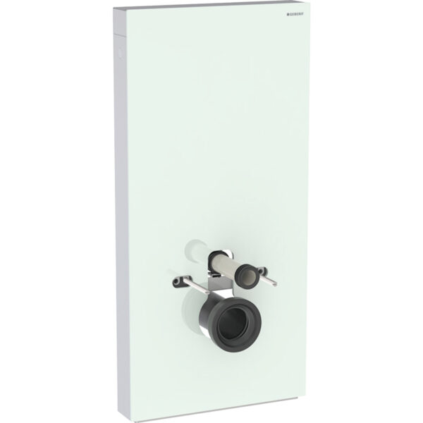 Geberit Monolith Sanitärmodul für Wand-WC, 101 cm, Frontverkleidung aus Glas: Glas mint, Aluminium