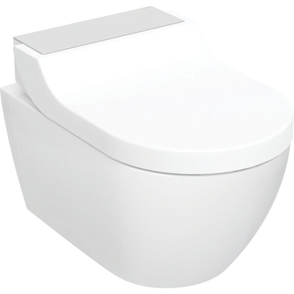 Geberit Dusch WC AquaClean Tuma Comfort WC-Komplettanlage Wand-WC: Edelstahl gebürstet (146.290.FW.1)