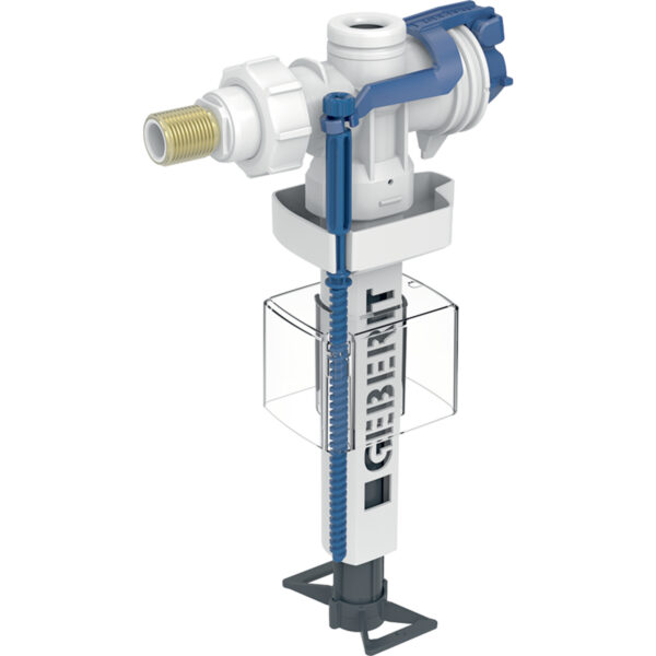 Geberit Typ 383 Füllventil Wasseranschluss seitlich, 3/8", Nippel kurz aus Messing