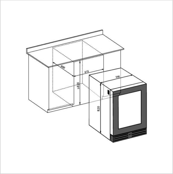 FORS Weinkühlschrank freistehend  PREMIUM, rechts wechselbar (FFW60821G) – Bild 5