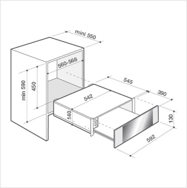 DE DIETRICH Wärmeschublade (DWD7400W) – Bild 2