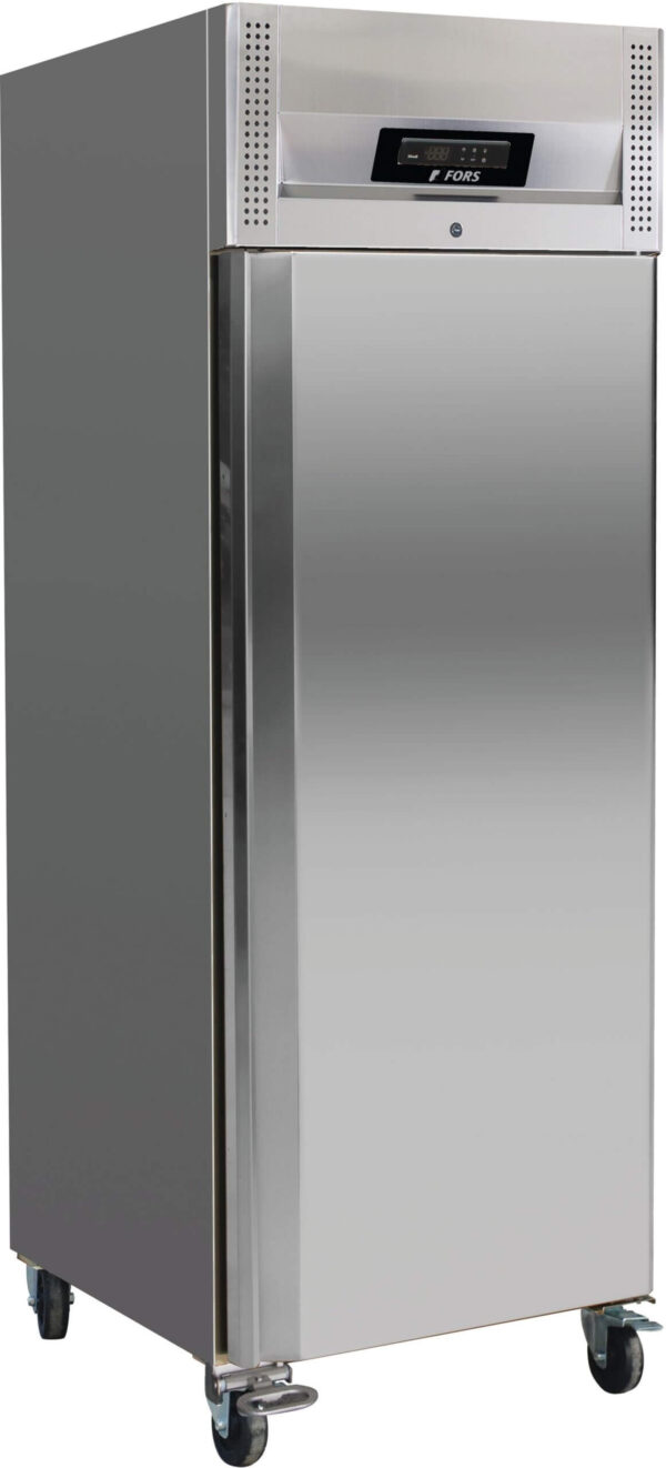 FORS Gastronomie-Gefrierschrank, Volltür, Edelstahl, GN 2/1, rechts wechselbar (GFV7000ES)