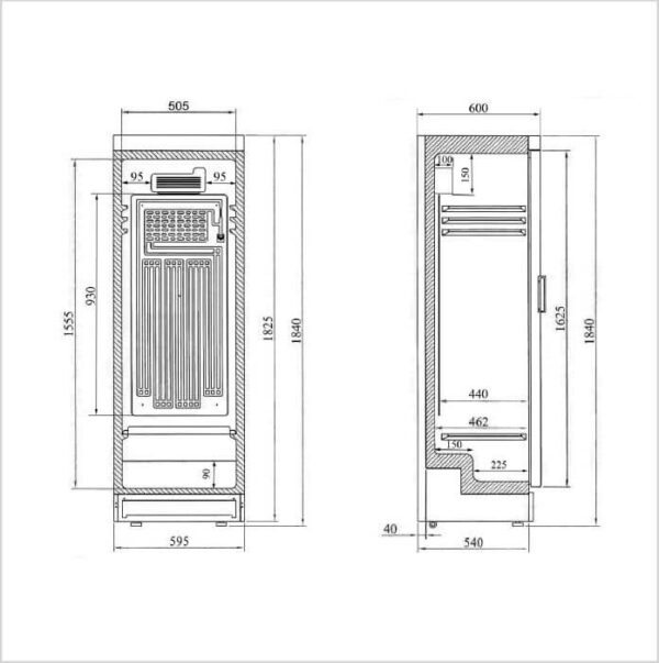 FORS Weinkühlschrank, Volltür, schwarz, 1 Zone, rechts wechselbar (WK184118N) – Bild 2