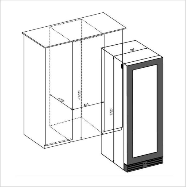 FORS Weinkühlschrank freistehend  PREMIUM, rechts wechselbar (FFW601721G) – Bild 5