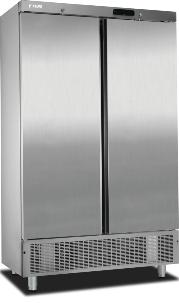 FORS Gewerbe-Kühlschrank, doppelte Volltür, Edelstahl (DSCV800ES)
