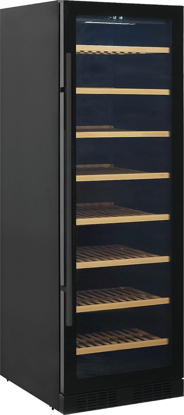 FORS Weintemperierschrank, Glastür, schwarz, 1 Zone, rechts wechselbar (VS176165NG)