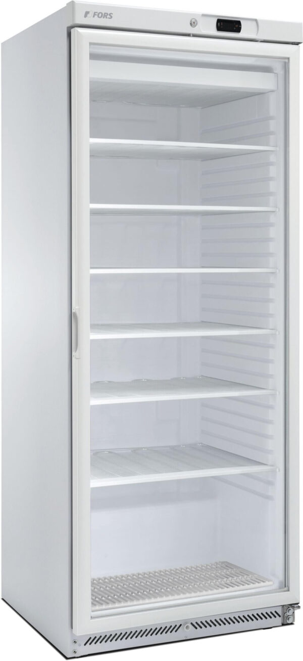 FORS Gastronomie-Gefrierschrank, Glastür, weiss, GN 2/1, rechts nicht wechselbar (GFS600WG)