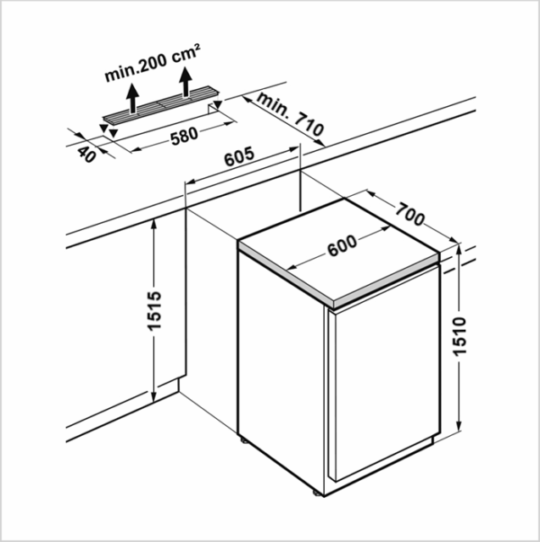 MEDGREE Medikamenten-Kühlschrank DIN 13277, 151 cm, rechts wechselbar (MPRA 350 G M) – Bild 2