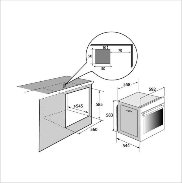 DE DIETRICH Backofen (DOPH375B) – Bild 4