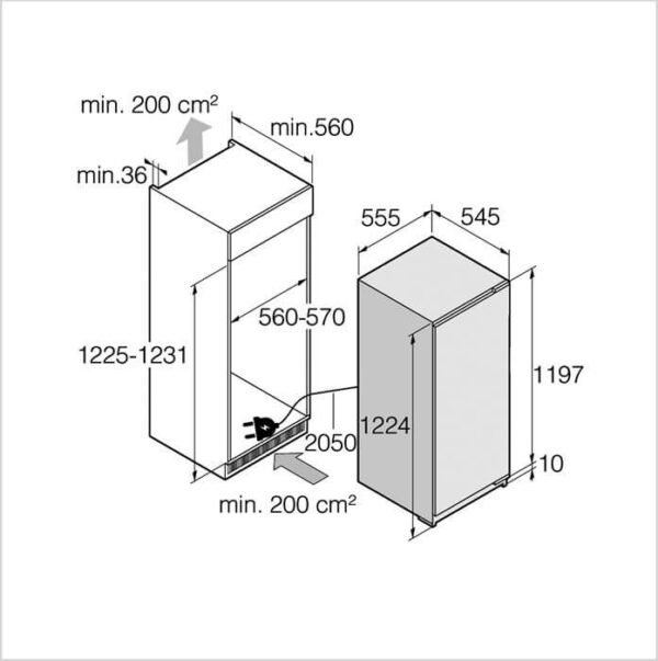 ASKO Kühlschrank Einbau  PREMIUM, rechts wechselbar (R31231I) – Bild 2