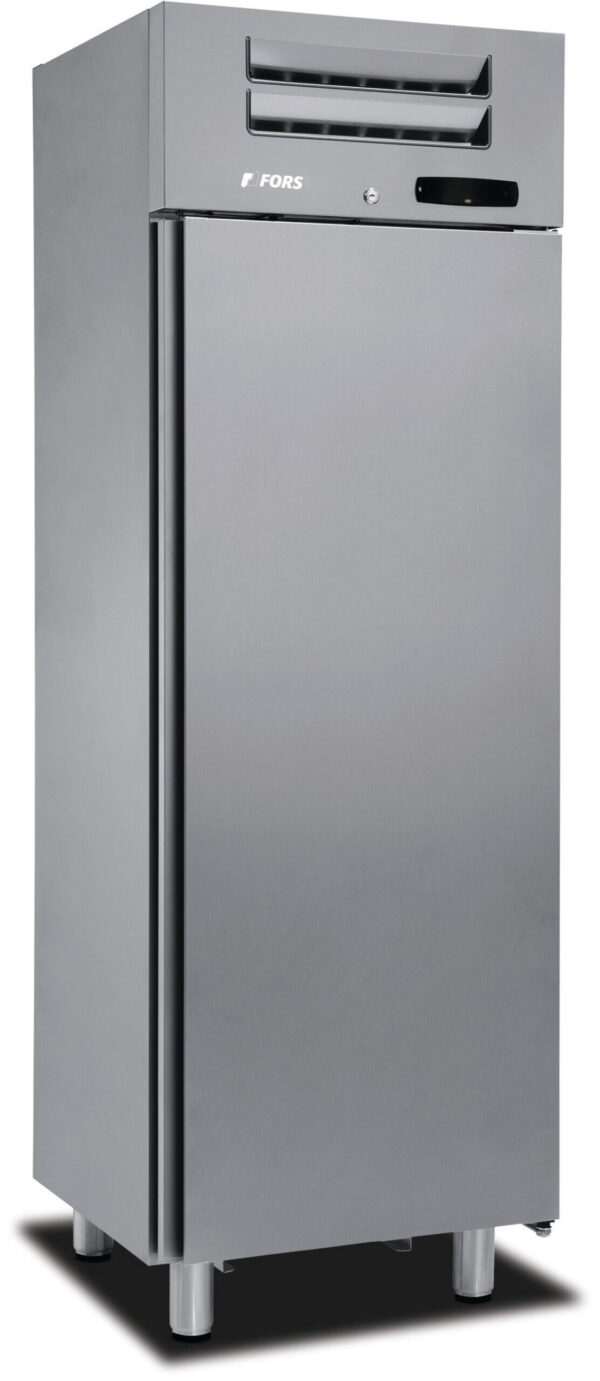 FORS Gewerbe-Kühlschrank, Volltür, Edelstahl, rechts wechselbar (SCV350ES)