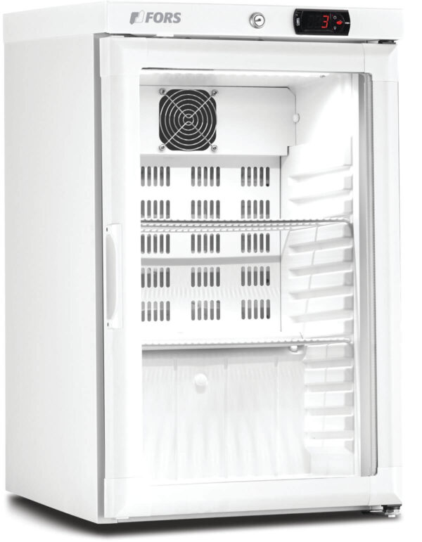FORS Gewerbe-Kühlschrank, Glastür, weiss, rechts wechselbar (CCV50WG)
