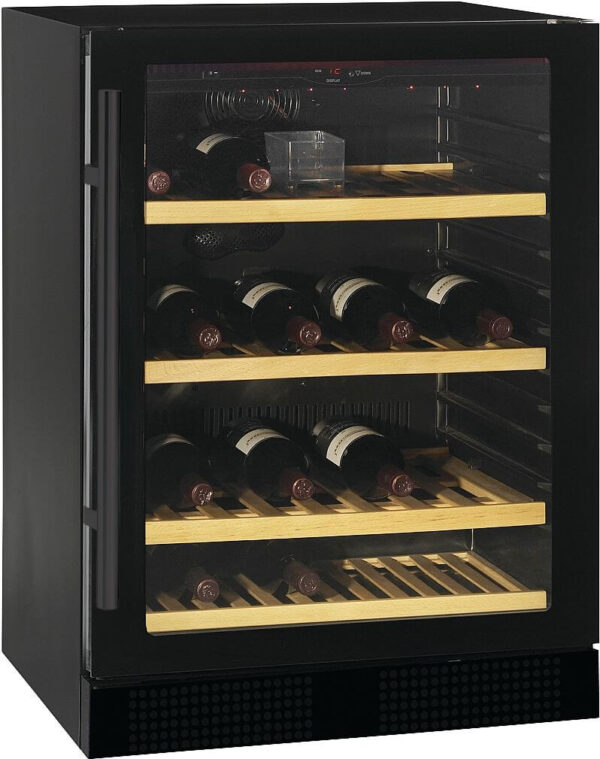 FORS Weintemperierschrank, Glastür, schwarz, 1 Zone, rechts wechselbar (VS8248NG)