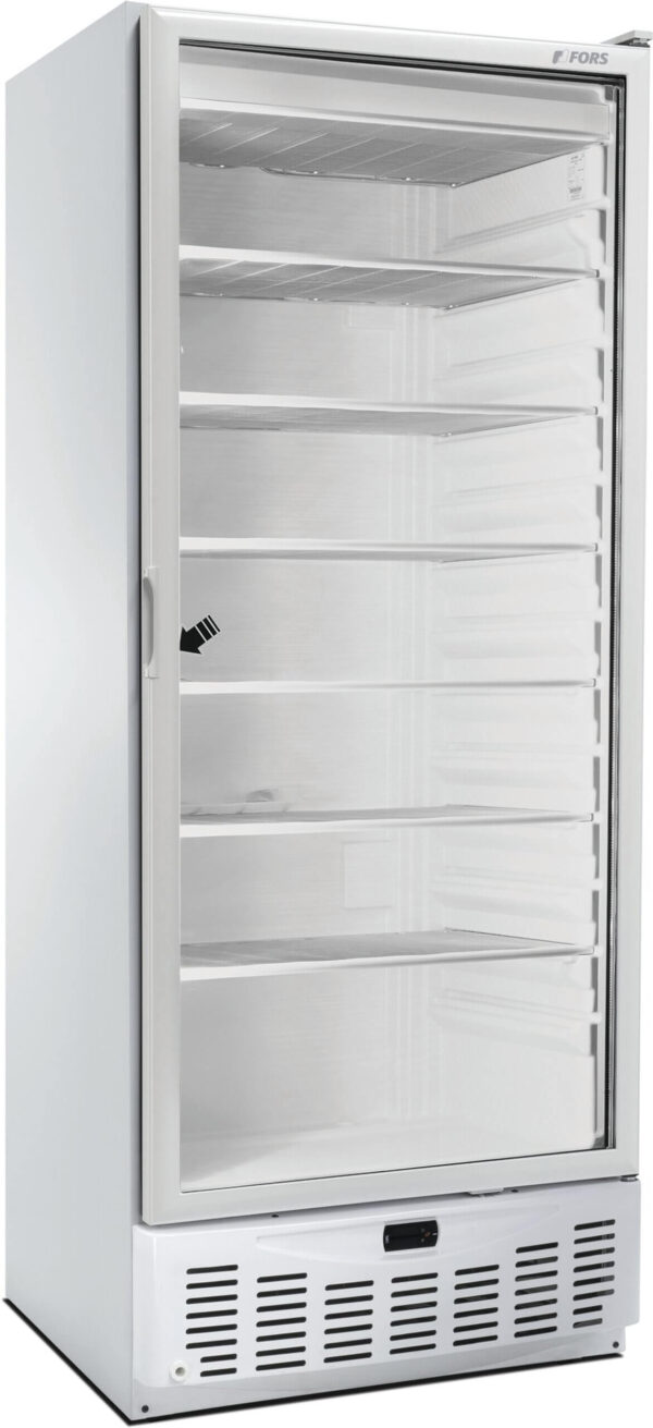 FORS Gastronomie- & Bäckerei-Gefrierschrank, Glastür, weiss, GN 2/1 und 600x400, rechts nicht wechselbar (CFS550WG)