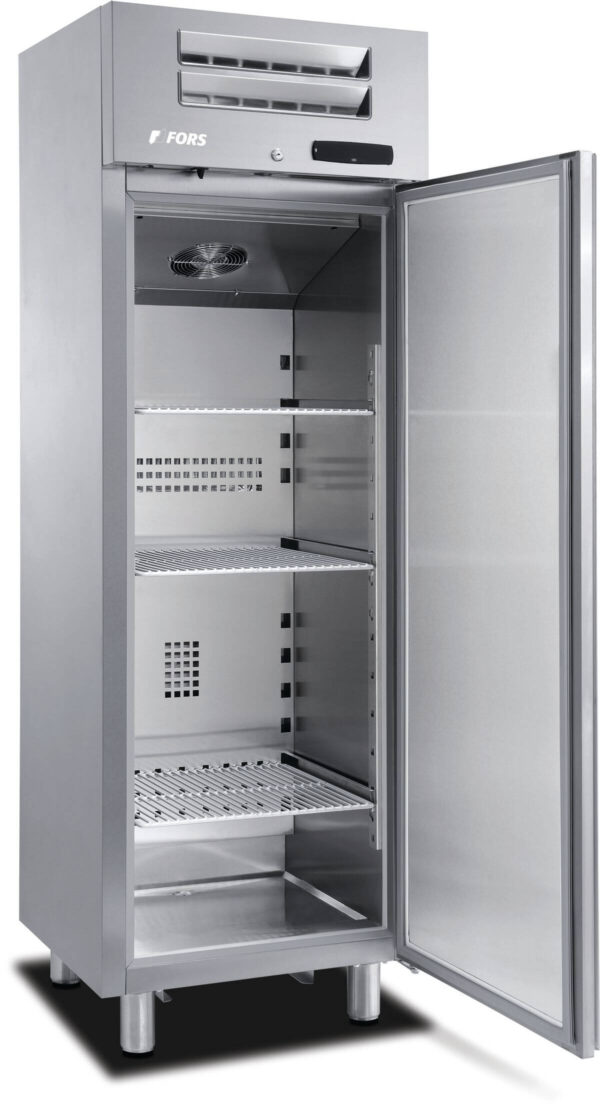 FORS Gewerbe-Gefrierschrank, Volltür, Edelstahl, rechts wechselbar (SFV350ES)