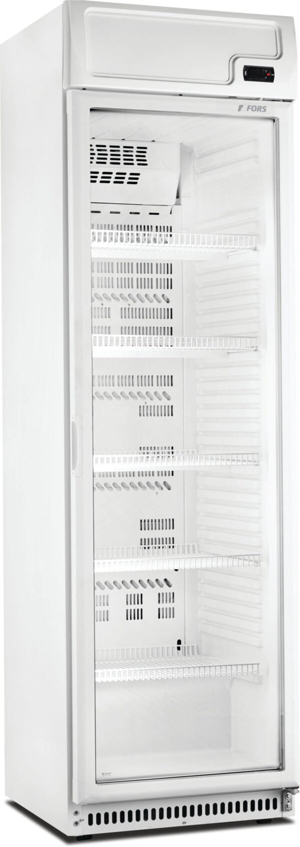 FORS Getränke-Kühlschrank, Glastür/Display, weiss, rechts nicht wechselbar (CCDV401WG)