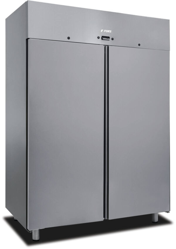 FORS Gastronomie-Gefrierschrank, doppelte Volltür, Edelstahl, GN 2/1 (DGFV1401ESSL)